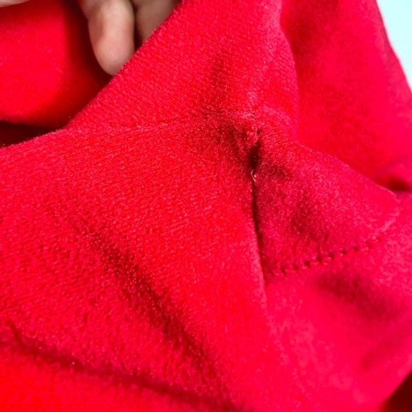 Vintage Velour Robe 1970's Vintage JcPenney Mod Red Misses Loungewear Robe - Picture 7 of 8